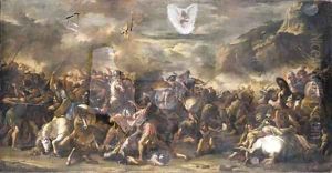 A cavalry battle 2 by Salvator Rosa