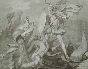 Fight of Achilles with the River Scamander 4 by Philipp Otto Runge