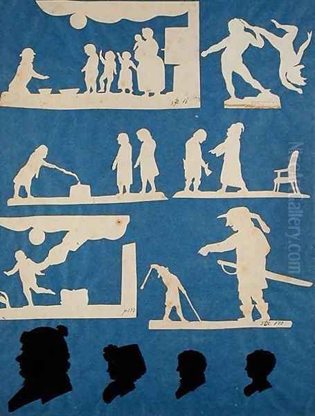 Various Scenes, David and Goliath and four Profiles - view 1