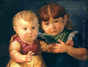 The Artists Children, Maria Dorothea and Otto Sigismund Runge, 1809 by Philipp Otto Runge