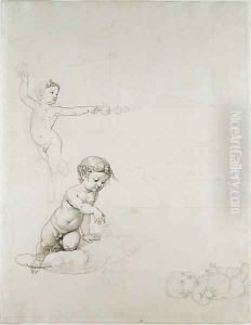 The Two Rose Genies and the Baby in the Field, 1807-08