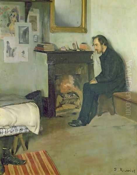 The Bohemian portrait of Erik Satie in his studio in Montmartre, 1891 - view 1