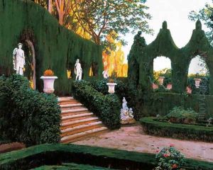 Neoclassical Garden, 1890s by Santiago Rusinol i Prats