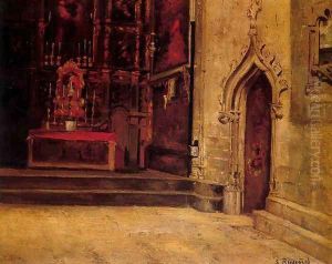 Interior de la catedral de Barcelona by Santiago Rusinol i Prats