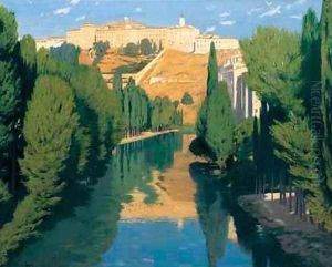 Atardecer en el rio by Santiago Rusinol i Prats