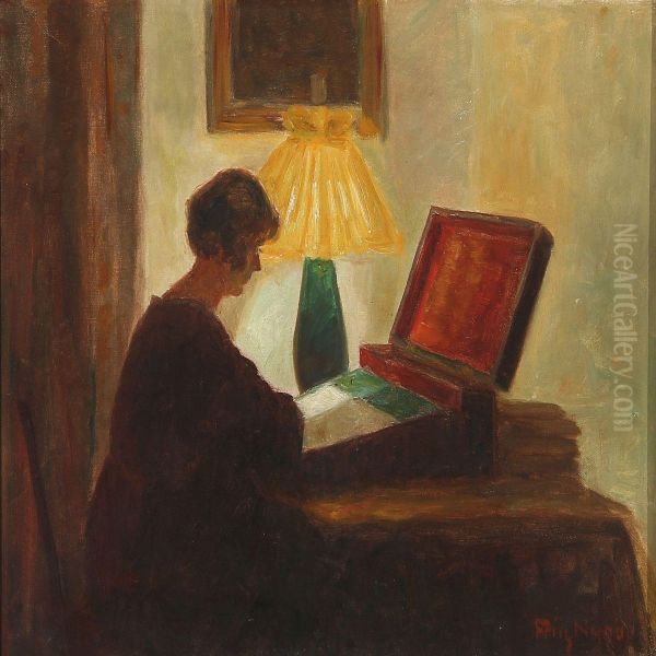 Interior With A Reading Woman - view 1