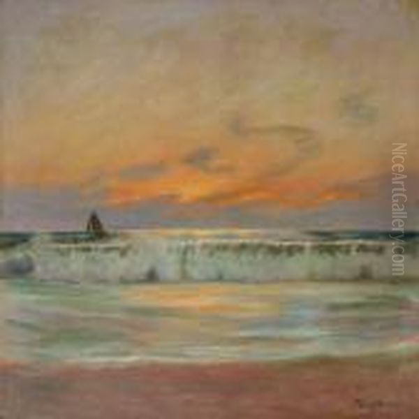 Breakers At Sunset - view 1