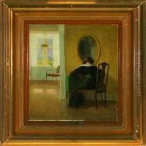 Interior With A Lady by Poul Friis Nybo
