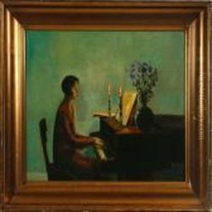 An Interior Scenerywith A Pianoplaying Woman