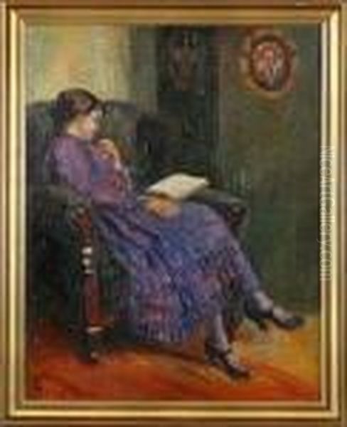 A Sleeping Woman In A Chair - view 1