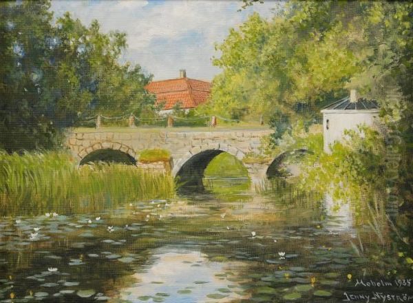 Nackrosdamm Med Stenbro - Sommardag Vid Moholm - view 1