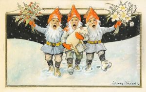 Tre Sjungande Tomtenissar by Jenny Nystrom