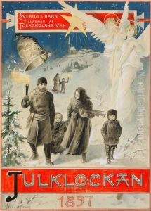 Julklockan - Vinterlandskap Med Familj by Jenny Nystrom