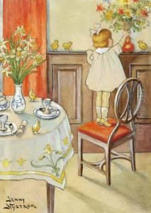 Pasken Forbereds. Signerad Jenny Nystrom by Jenny Nystrom