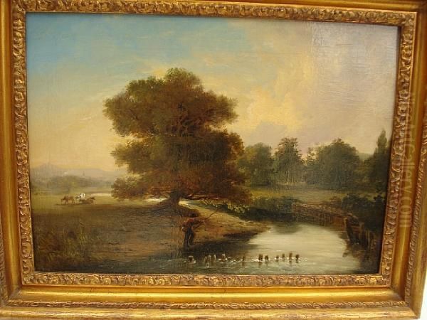 Fisherman By A Stream - view 1