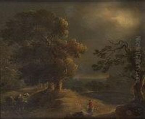 Stormy Landscape With Figure On A Path