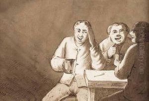 Three Figures In A Tavern by James Arthur O'Connor