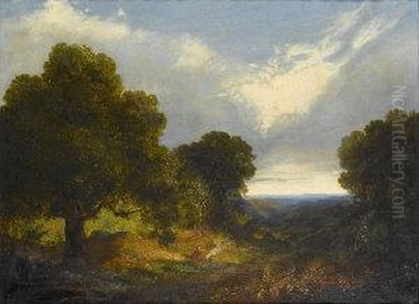 Figure In A Woodland Clearing - view 1