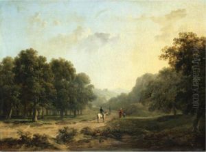 Landscape With Figures In The Foreground And A Ruin Beyond by James Arthur O'Connor