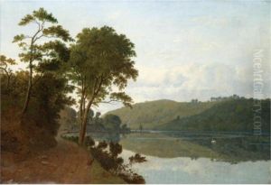 A Wooded River Landscape by James Arthur O'Connor