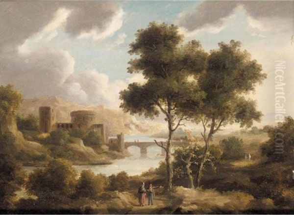 A View On The Rhine; A View From Ancona Towards Bologne - view 1