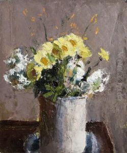 Flowers In A White Mug