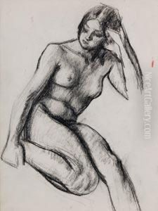 Female Nude With Legs Crossed by Roderic O'Conor