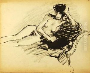 Nu Accoude Sur La Meridienne by Roderic O'Conor