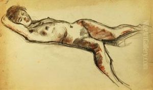 Nu Assoupi, Un Bras Derriere La Tete by Roderic O'Conor