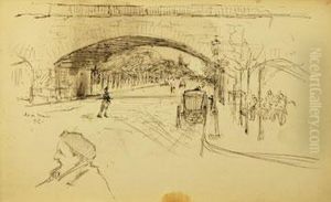 Rue Animee Sous Le Pont