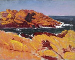 Rocks And Foam, St Guenole by Roderic O'Conor