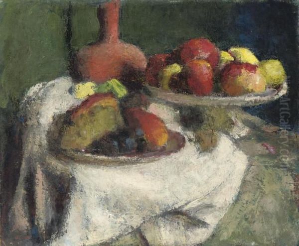 Still Life With Fruit On A White Cloth - view 1