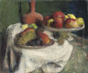 Still Life With Fruit On A White Cloth