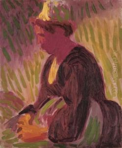 Peasant Woman Seated Outdoors by Roderic O'Conor