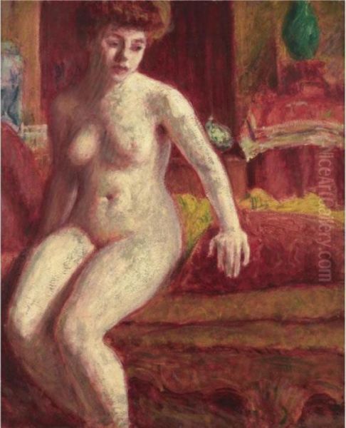 Nude Seated On A Chaise Longue - view 1