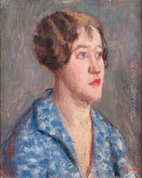 Portrait De Femme Au Corsage Bleu - view 1