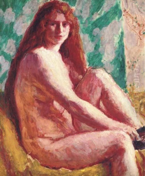Seated Nude With Red Hair - view 1