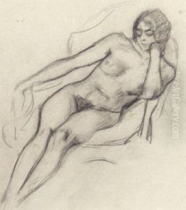 Female Nude In Armchair Female Nude In Armchair