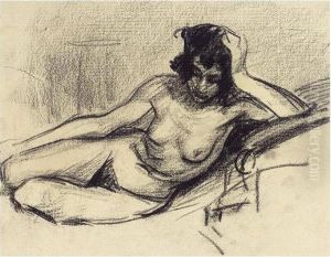 Female Nude Semi-reclined by Roderic O'Conor