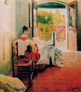 Mujer cosiendo