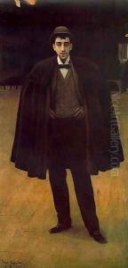 Retrato del actor Riquelme by Santiago Rusinol i Prats