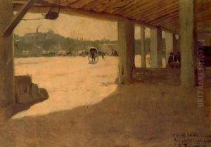 Llegada de carros by Santiago Rusinol i Prats
