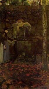 Mujer en la fuente