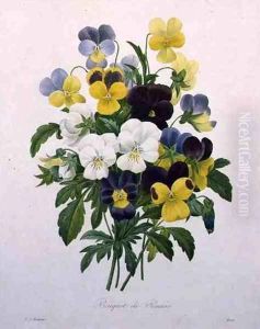 Bouquet of Pansies, engraved by Victor, from Choix des Plus Belles Fleurs, 1827 by Pierre-Joseph Redoute