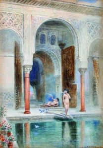 Un Bain Maure En Andalousie by Frans Wilhelm Odelmark