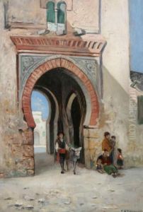 Orientalisk Stadsscen by Frans Wilhelm Odelmark