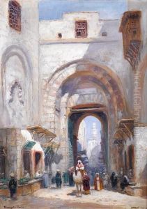 Bazaar Gate, Cairo by Frans Wilhelm Odelmark