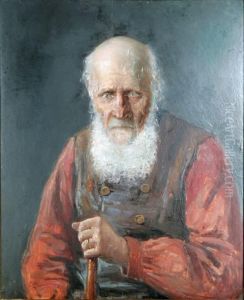 Portratt Av Aldre Man by Frans Wilhelm Odelmark