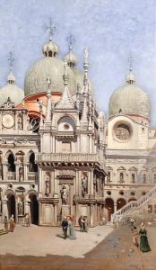 St Marks Square, Venice by Frans Wilhelm Odelmark