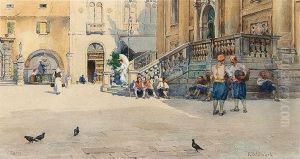 Street Scene, Cairo by Frans Wilhelm Odelmark